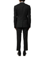 Dolce & Gabbana Black Wool 2 Piece Single Breasted Suit