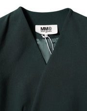 Maison Margiela Green Single Breasted One Button Coat Jacket