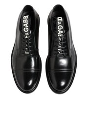 Dolce & Gabbana Black Leather Dress Lace Up Men Formal Shoes