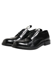 Dolce & Gabbana Black Leather Dress Lace Up Men Formal Shoes