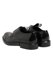Dolce & Gabbana Black Leather Dress Lace Up Men Formal Shoes