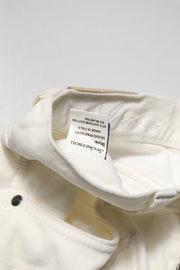 Jeckerson White Cotton Stretch Straight Fit Men Denim Jeans