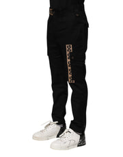 Dolce & Gabbana Black Cotton Cargo Casual Pants