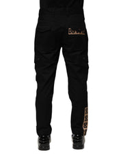Dolce & Gabbana Black Cotton Cargo Casual Pants