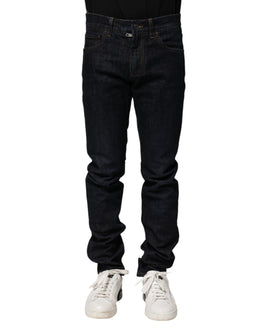Dolce & Gabbana Black Cotton Skinny Denim Men Jeans