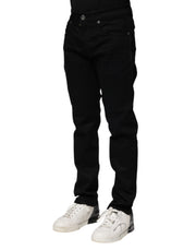 Dolce & Gabbana Black Cotton Skinny Denim Jeans