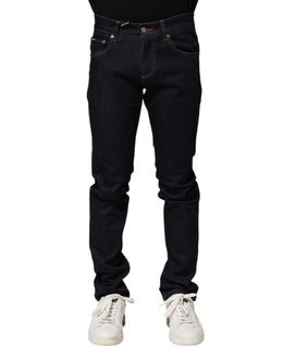 Dolce & Gabbana Black Cotton Skinny Men Denim Jeans