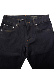 Dolce & Gabbana Black Cotton Skinny Men Denim Jeans