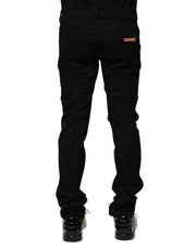 Dolce & Gabbana Black Cotton Skinny Men Denim Jeans