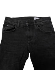 Dolce & Gabbana Black Cotton Skinny Men Denim Jeans