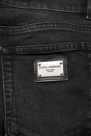 Dolce & Gabbana Black Cotton Skinny Men Denim Jeans