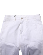 Dolce & Gabbana White Cotton Stretch Men Denim Bermuda Shorts