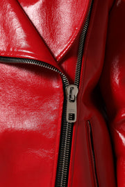 Dolce & Gabbana Red Lambskin Full Zipper Jacket