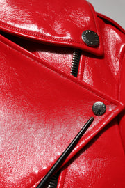 Dolce & Gabbana Red Lambskin Full Zipper Jacket