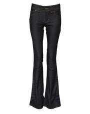 John Galliano Blue Mid Waist Cotton Wide Leg Denim Jeans