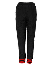 Dolce & Gabbana Black Quilted Mid Waist Jogger Pants