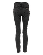 Dolce & Gabbana Gray Skinny Cotton Mid Waisted Denim Jeans