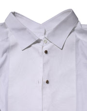 Dolce & Gabbana White Cotton Long Sleeves Formal Top Shirt