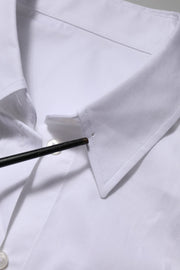 Dolce & Gabbana White Cotton Collared Long Sleeves Top Shirt