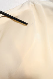 Dolce & Gabbana Light Yellow Silk Ascot Collared Blouse Top