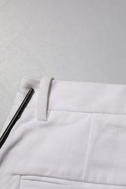 Dolce & Gabbana White Cotton Mid Waist Women Bermuda Shorts