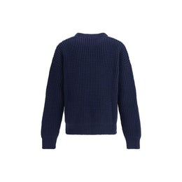 Jil Sander Blue Fleece Wool Sweatshirt