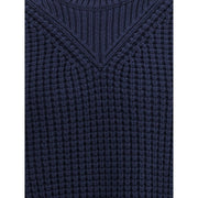 Jil Sander Blue Fleece Wool Sweatshirt