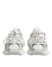 Dolce & Gabbana White Gray Low Top Space Sneakers Shoes