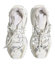 Dolce & Gabbana White Gray Low Top Space Sneakers Shoes