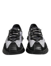 Dolce & Gabbana Black Logo Lace Up Low Top NS1 Sneakers Shoes
