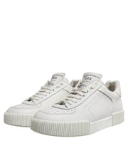Dolce & Gabbana White Miami Leather Low Top Men Sneakers Shoes