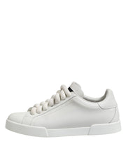 Dolce & Gabbana White Logo Lace Up Low Top Men Sneakers Shoes