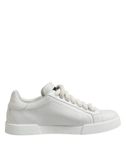 Dolce & Gabbana White Logo Lace Up Low Top Men Sneakers Shoes