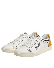 Dolce & Gabbana White Leather MILANO Low Top Sneakers Shoes