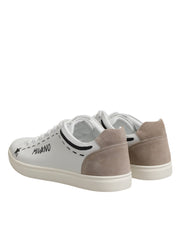 Dolce & Gabbana White Leather MILANO Low Top Sneakers Shoes