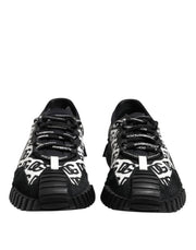 Dolce & Gabbana Black Logo Lace Up Low Top NS1 Sneakers Shoes