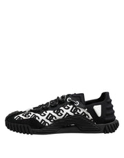 Dolce & Gabbana Black Logo Lace Up Low Top NS1 Sneakers Shoes