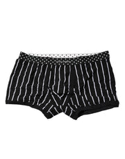 Dolce & Gabbana Black White Striped Regular Boxer Underwear