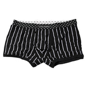 Dolce & Gabbana Black White Striped Regular Boxer Underwear