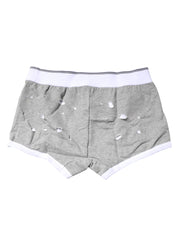 Dolce & Gabbana Gray Cotton Stretch Regular Boxer Underwear
