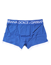 Dolce & Gabbana Blue Logo Waist Regular Boxer Brief Underwear