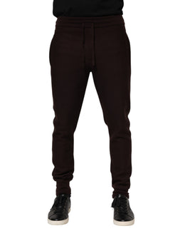 Dolce & Gabbana Brown Cashmere Men Jogger Sweatpants Pants
