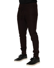 Dolce & Gabbana Brown Cashmere Men Jogger Sweatpants Pants