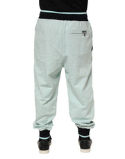 Dolce & Gabbana Light Green Cotton Men Jogger Sweatpants Pants