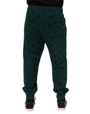 Dolce & Gabbana Green Logo Print Jogger Men Sweatpants Pants