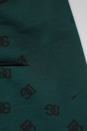Dolce & Gabbana Green Logo Print Jogger Men Sweatpants Pants