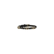 Valentino Garavani Black Calf Leather Bos Taurus Bracelet