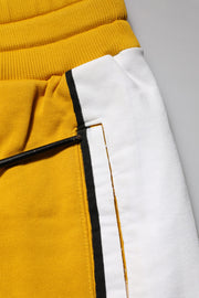 Dolce & Gabbana Yellow Printed Drawstring Jogger Pants