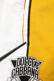 Dolce & Gabbana Yellow Cotton Logo Drawstring Jogger Sweatpants Pants