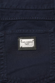 Dolce & Gabbana Black Cotton Tapered Denim Jeans